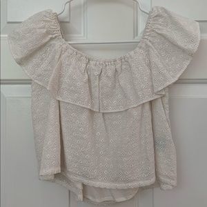 Express off the shoulder top, ivory, XS